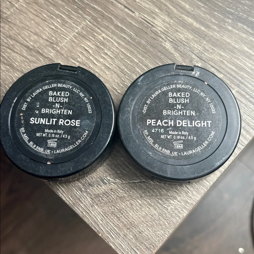 Laura Geller Baked Marble Finish Blush - Pink & Peach Duo, set of two